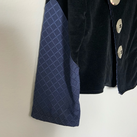 1OAK Vintage Handmade Blue Velour Jacket - Picture 3 of 9